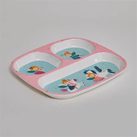 Buy Glee Kids Melamine Printed Partition Plate - 24x21cm from Home ...