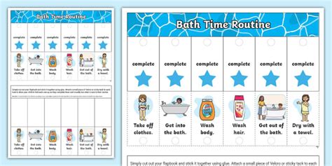Bath Time Visual Routine Flapbook