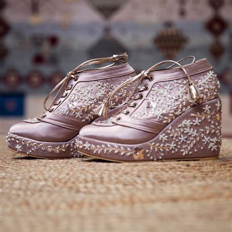 Rose gold wedge shoes for wedding 60 photos - Vianawedding.com