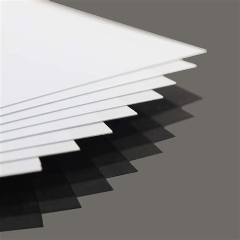 ABS0905 8 pcs 0.5mm Thickness 200mm x 250mm White Polystyrene Sheets 9. ...