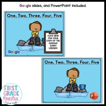 One Two Three Four Five 1, 2, 3, 4, 5 Nursery Rhyme | TPT