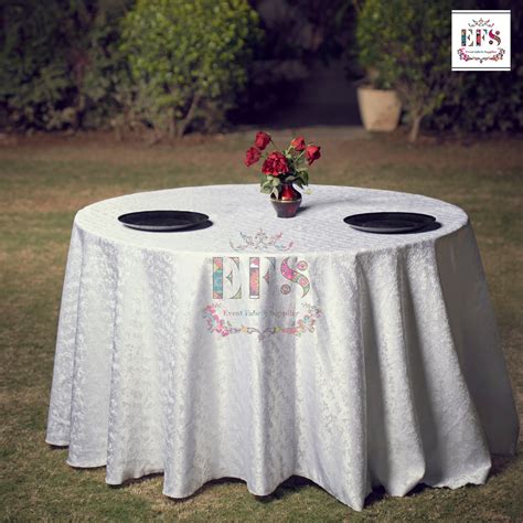 White Jacquard Table Cover – EFS