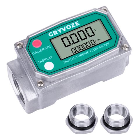 Snapklik.com : GRYVOZE 1 Inch Digital Fuel Flow Meter, 2.6-26 GPM ...