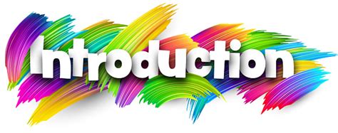 Introduction Paper Word Sign With Colorful Spectrum Paint Brush Strokes ...