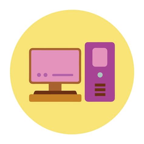 Vector Image of Computer System with Basic Components 的图像结果