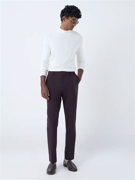 Buy WES Formals White Solid Slim-Fit Sweater from Westside