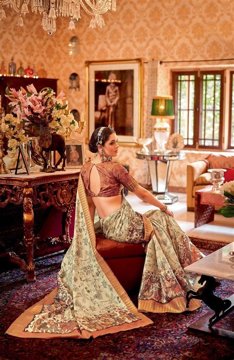 Artistic Heritage Pattachitra Digitally Print Silk Beige Weaving Saree