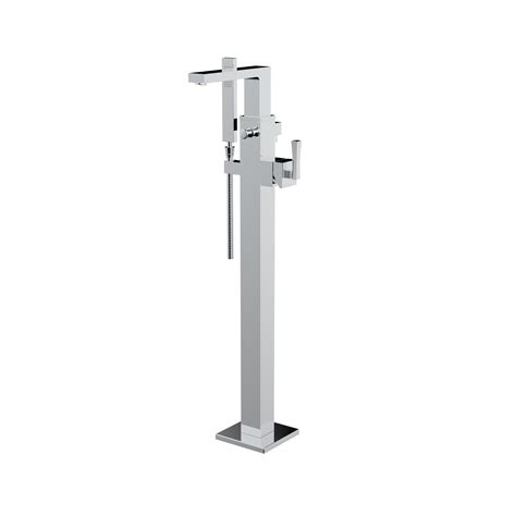 TRIM - Floor Mount Tub Filler with Hand Shower - Santec