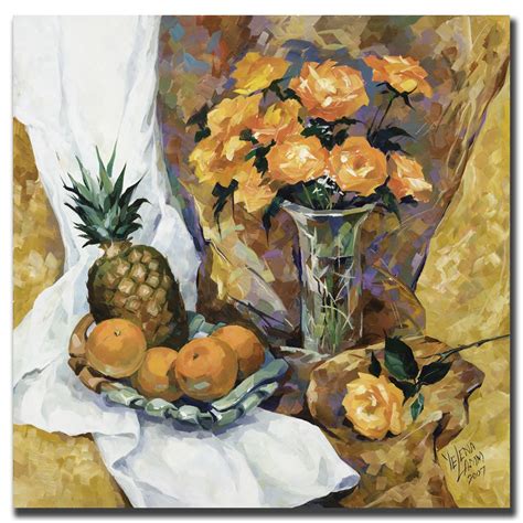 Buy Trademark Fine Art Still Life with Pineapple by Yelena Lamm Canvas ...