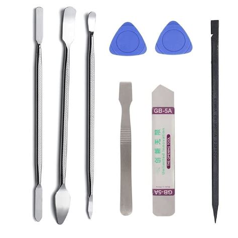 Vadda Bai 8 in 1 Opening Pry Tool Kit with 3 Pcs Metal Spudger Dual ...