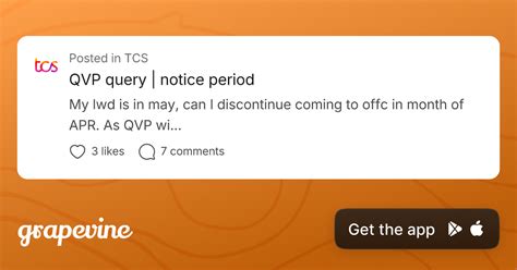 QVP query | notice period - Grapevine