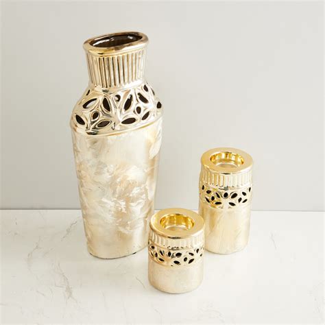 Buy Stellar Fantasy Laser-Cut Vase with T-Light Holder - Set of 3 from ...