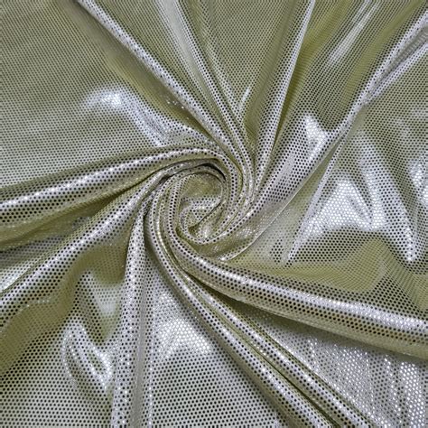 Buy Pastel Yellow Imported Shimmer Foil Knit Lycra Fabric Online ...