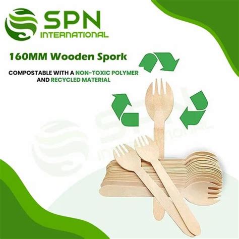 Wooden Spoon & Spork - 160mm Disposable Wooden Spork from Mumbai
