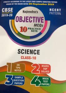 Rajendra's Objective MCQs 10 Practice Sets Science For CBSE Class 10 ...