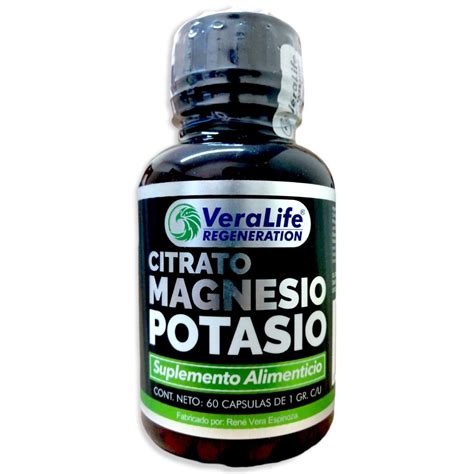 Citrato de magnesio y potasio 60 cápsulas
