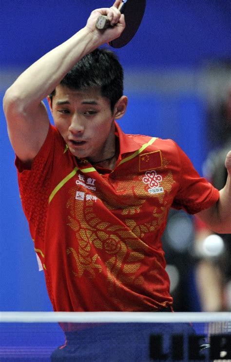 图文：世乒赛中国男队进四强 张继科比赛中-搜狐体育