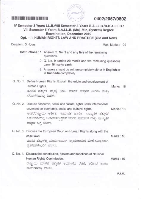 8th sem Human Rights Law & Practice Dec 2019 - L. !! lllllltllill llilt ...