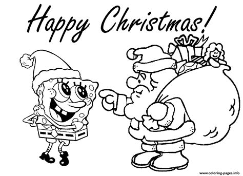 Santa Clause And Spongebob Coloring Page6d14 Coloring page Printable