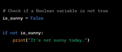 Image result for Boolean If Statement Python Example