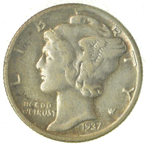 Over 70 Years Old United States Mercury Head Dime - 1937 | Property Room