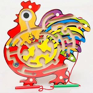 Muwanzi Multicolor Wooden Magnetic Maze Labyrinth - Multicolor Wooden ...