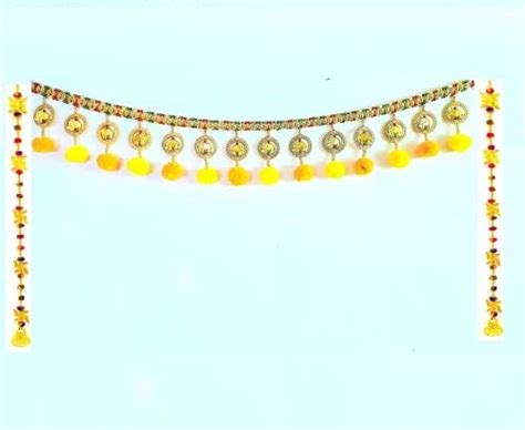 SUVIZAN ENTERPRISE Set of Side Toran for Entrance Door Bright Golden ...