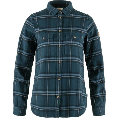Fjällräven Övik Heavy Flannel Shirt W Patina Green-Deep Patina ...