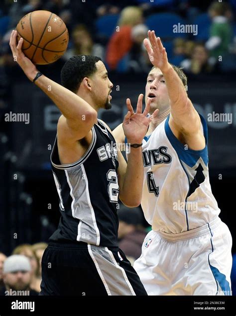 Minnesota Timberwolves forward Robbie Hummel (4) guards San Antonio ...