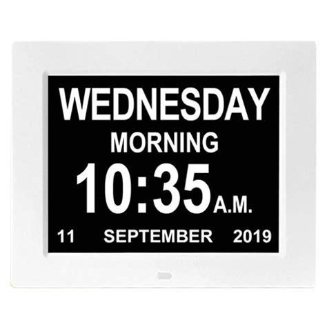 Buy Easy Trends 8" Digital Alarm Day Clock,Extra Large Display with ...