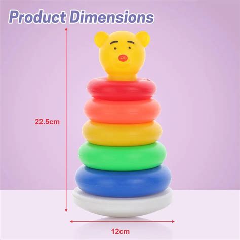 Chanak Plastic Stacking Rings Toy | Rainbow Learning Toy for Kids – chanak