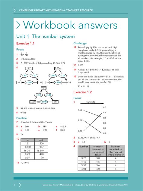 Math workbook answers(unit 1, 2 and 3) | PDF | Litre | Arithmetic