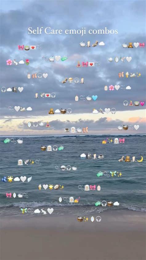 Emoji combinations | emoji combos I aesthetic emojis | cute emoji combinations | self care ...