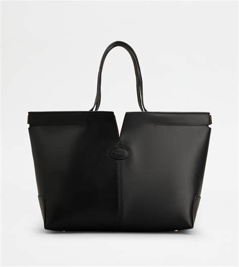 女人 黑色 Tod's Di Bag Folio中小号皮革手袋 XBWDBMA0250RORPZB999 | Tods