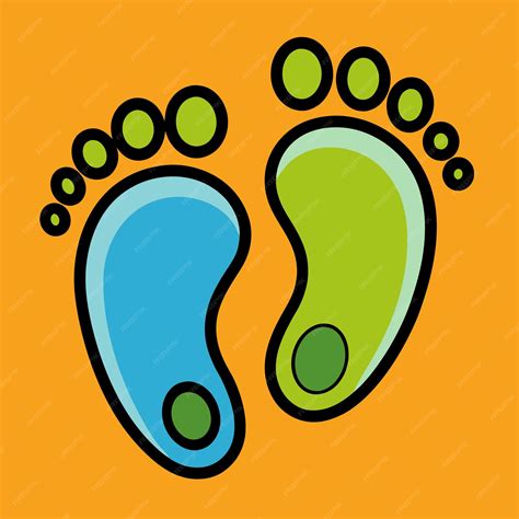 2 footprints vector clip art | Premium AI-generated vector