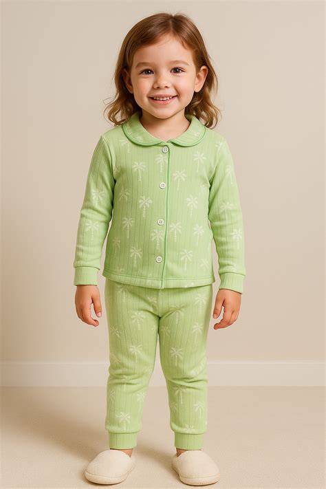 Kid's Collar night Suits Coconut Tree) – sanright