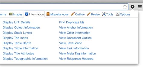 Firefox Web Developer 的图像结果