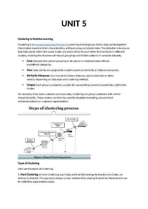 UNIT 5: Clustering & Matrix Factorization in Machine Learning - Studocu