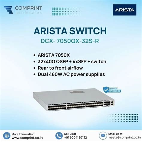 Network Switch - Arista Switch DCX-7050QX-32S-R Trader - Wholesaler ...