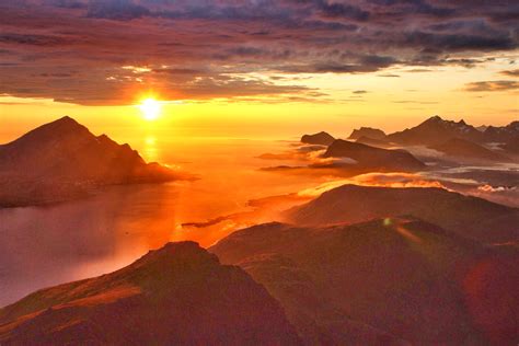Experience the midnight sun in Lofoten, Norway