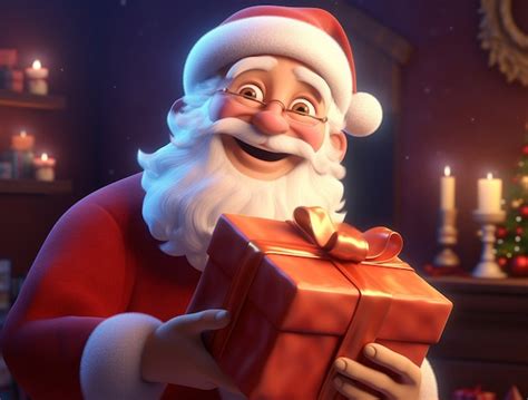 View of santa claus holding present | AI-generated image