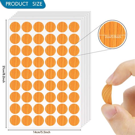 540 Pieces Screw Hole Covers Stickers 10 Sheets PVC Screw Cover Caps ...