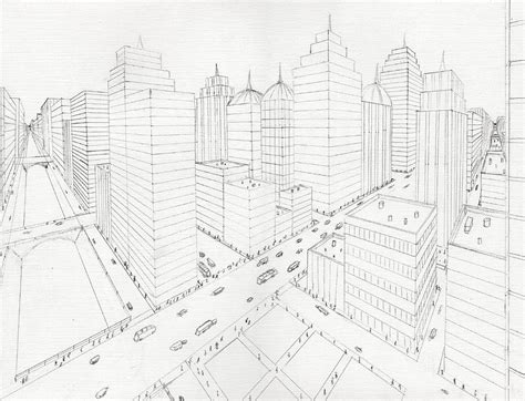 Image result for How to Draw Cityscape Using Perspective
