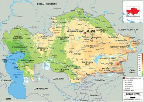 Kazakhstan On The World Map: A Nation Of Vast Landscapes And Strategic Importance - Clermont ...