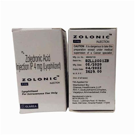 Buy Zoledronic Acid Injection 4mg: Price, Uses & Side Effects