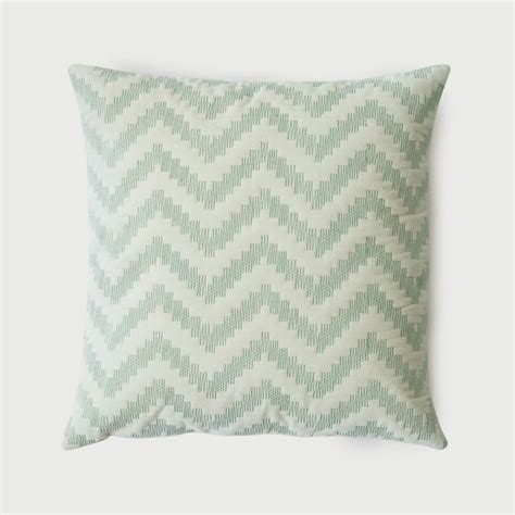 Chevron Green Velvet Cushion Cover | Premium Home Textiles in India