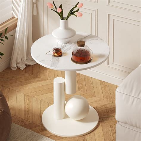 Small Round Pedestal Side Table