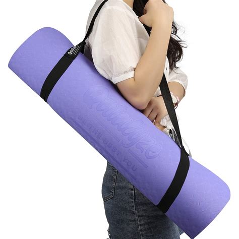 Qatalyze Extra Thick 8mm TPE Yoga mat with Cover Bag and Strap, Extra ...