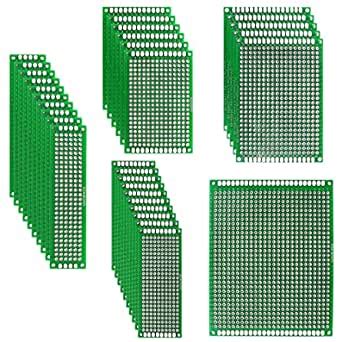 Sunxeke 32 Pcs 5 Values Double Sided PCB Board Prototype Kit for DIY ...