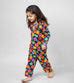 Black ground flowers Printed Girls Nightsuit Set - KOOCHI POOCHI ...
